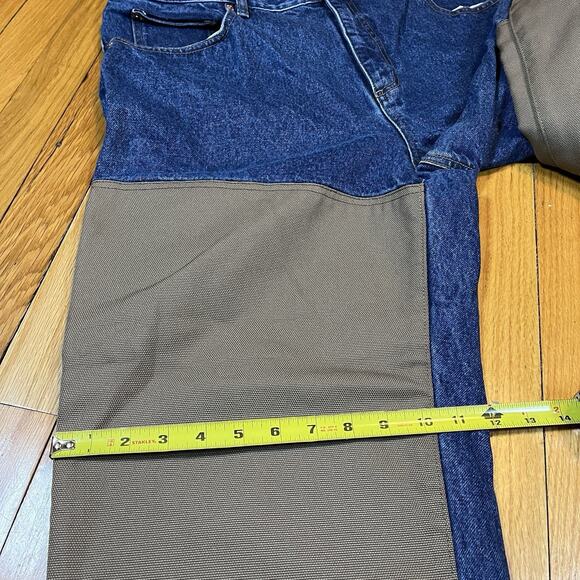 Mens Columbia Blue Jeans Canvas Double Knee 36 Tag 34/35x30 Measurement Workwear - Picture 7 of 8